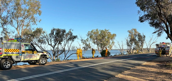 Tree and grass fire, Overland Corner