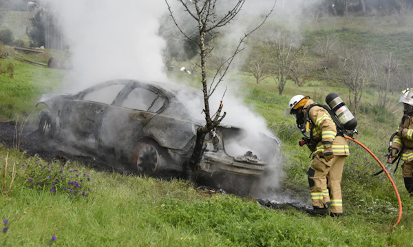 Car fire, Marble HIll