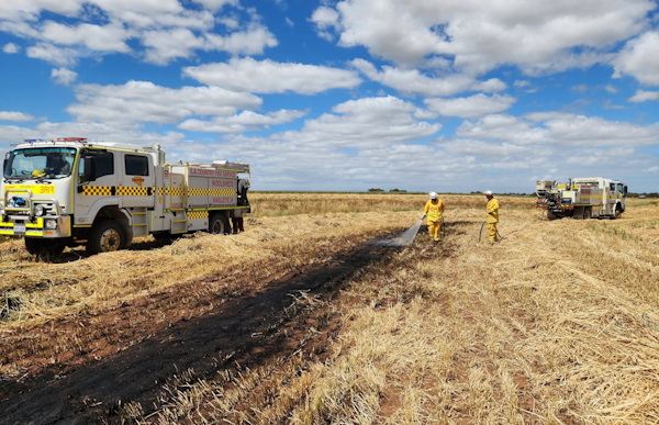 Hay and Crop fire, Reeves Plains