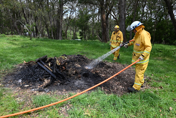 Rubbish fire, Marble HIll