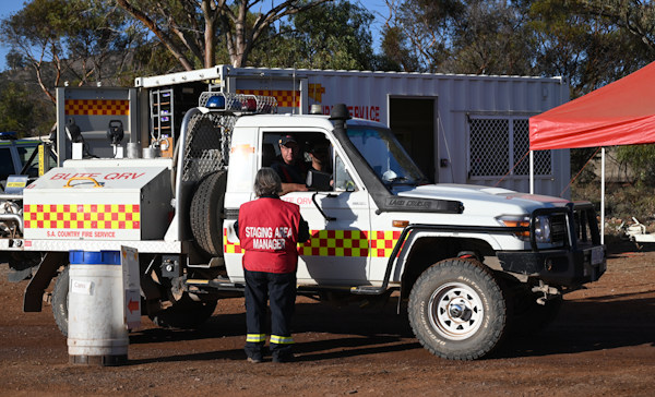 Wilmington fire staging area, Wilmington