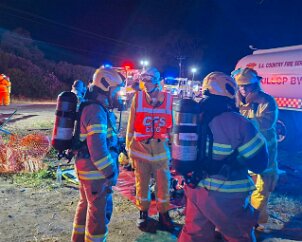 Structure fire, Penola from Compton CFS
