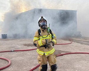 Shed fire, Langhorne Creek from Macclesfield CFS