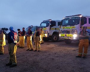 Grass fire, Paris Creek from Lloyd Quarmby