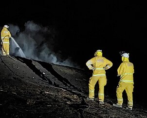 Grass fire, Paris Creek from Lloyd Quarmby