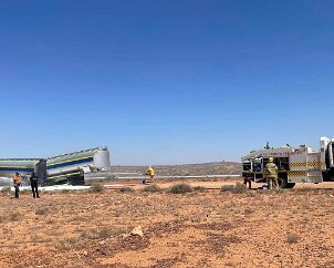 Fuel Tanker fire, Roxby Downs from Roxby Downs CFS