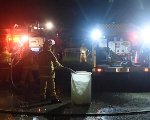 Hose drill training, Uraidla from Ashley Hosking, CFS Promotions Unit