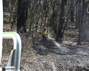 Car and scrub fire, Cleland from Ashley Hosking, CFS Promotions Unit