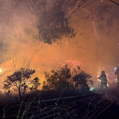 Scrub fire, Macclesfield from Morphett Vale CFS