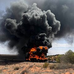 Diesel Tanker fire, Roxby Downs from Roxby Downs CFS