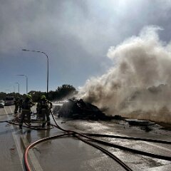 Truck fire, Bolivar from Salisbury CFS