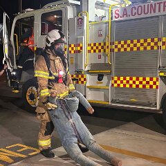 Joint brigade structure fire training, Dalkeith CFS from Salisbury CFS