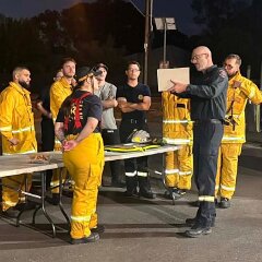 Joint brigade structure fire training, Dalkeith CFS from Salisbury CFS