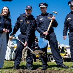 Turning the sod, new station, Lenswood from Braeden Gatt