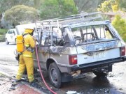 Car fire, Flagstaff Hill