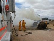 Hay fire, Two Wells