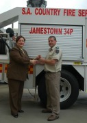 Hand over of new appliance, Jamestown