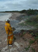 Scrub fire, D'Estrees Bay, KI