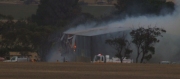 Hay shed fire, Lochiel