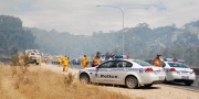 Grass fire, Leawood Gardens