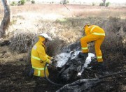 Grass fire, Port Gawler