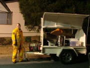 Crews at a house fire at Naracoorte