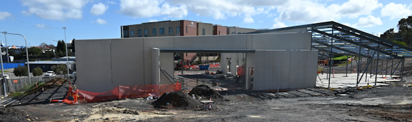 Golden Grove Station, under construction July 2024